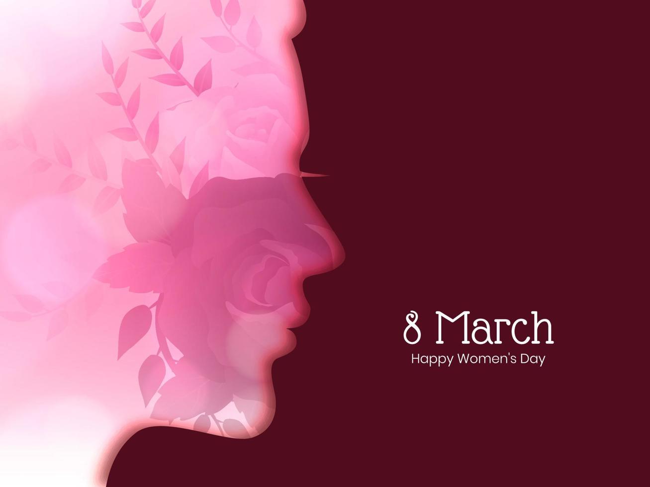 Happy Women's day celebration greeting card background vector