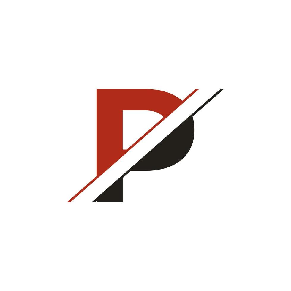Alphabet Letters P Logo or Icon Design Vector Illustration