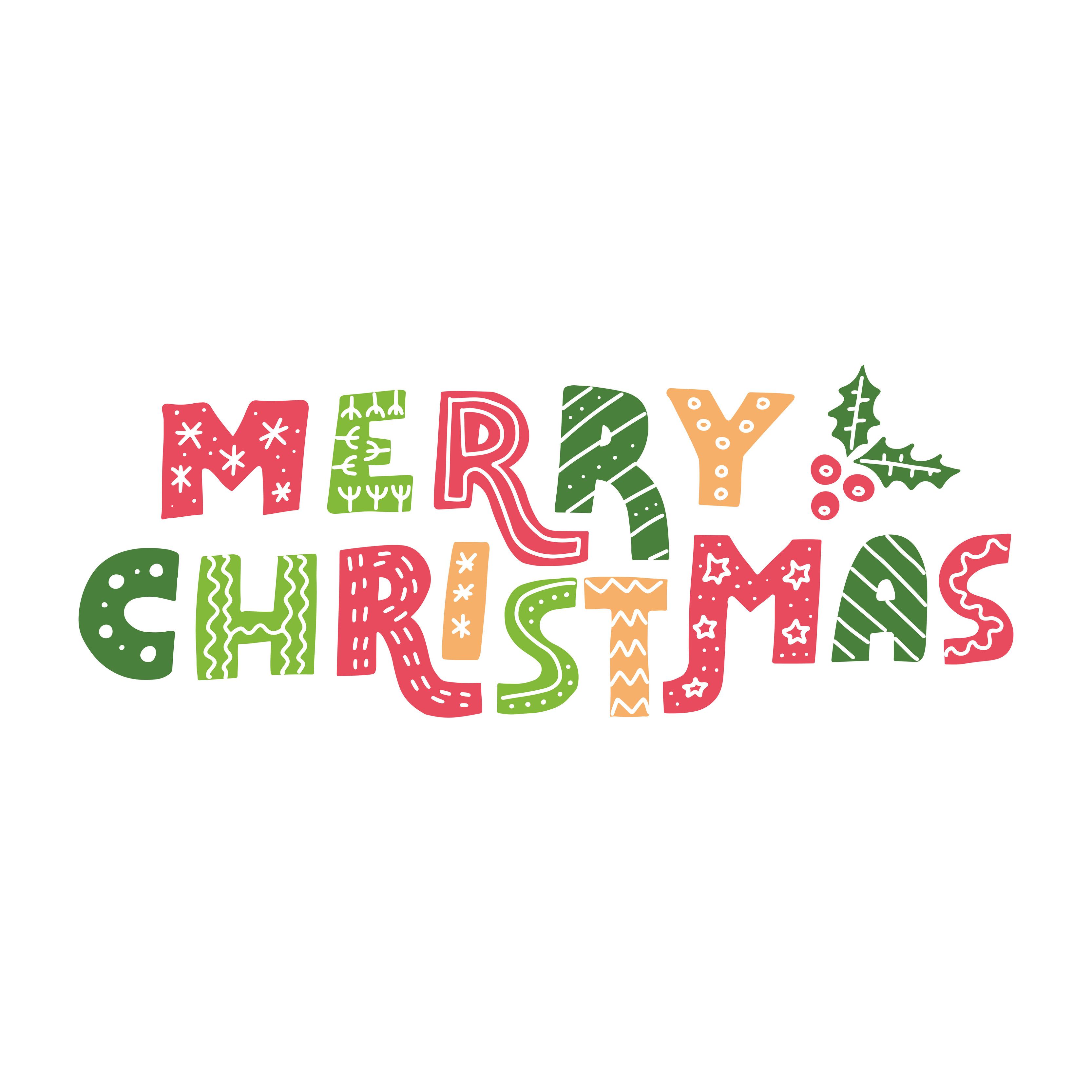 Merry christmas lettering decoration Clearance