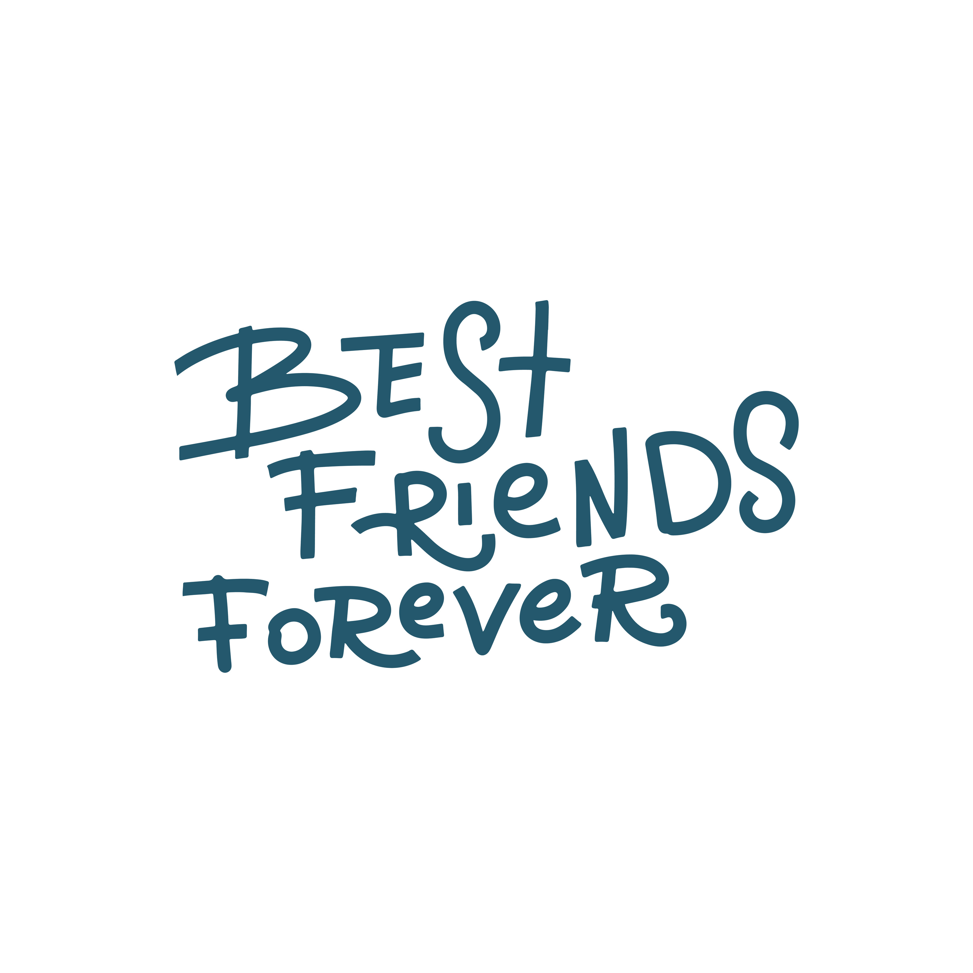 Best friends forever - handwritten lettering. Happy friendship day greeting  card. Modern vector hand drawn calligraphy isolated on white background for  your design 6250510 Vector Art at Vecteezy
