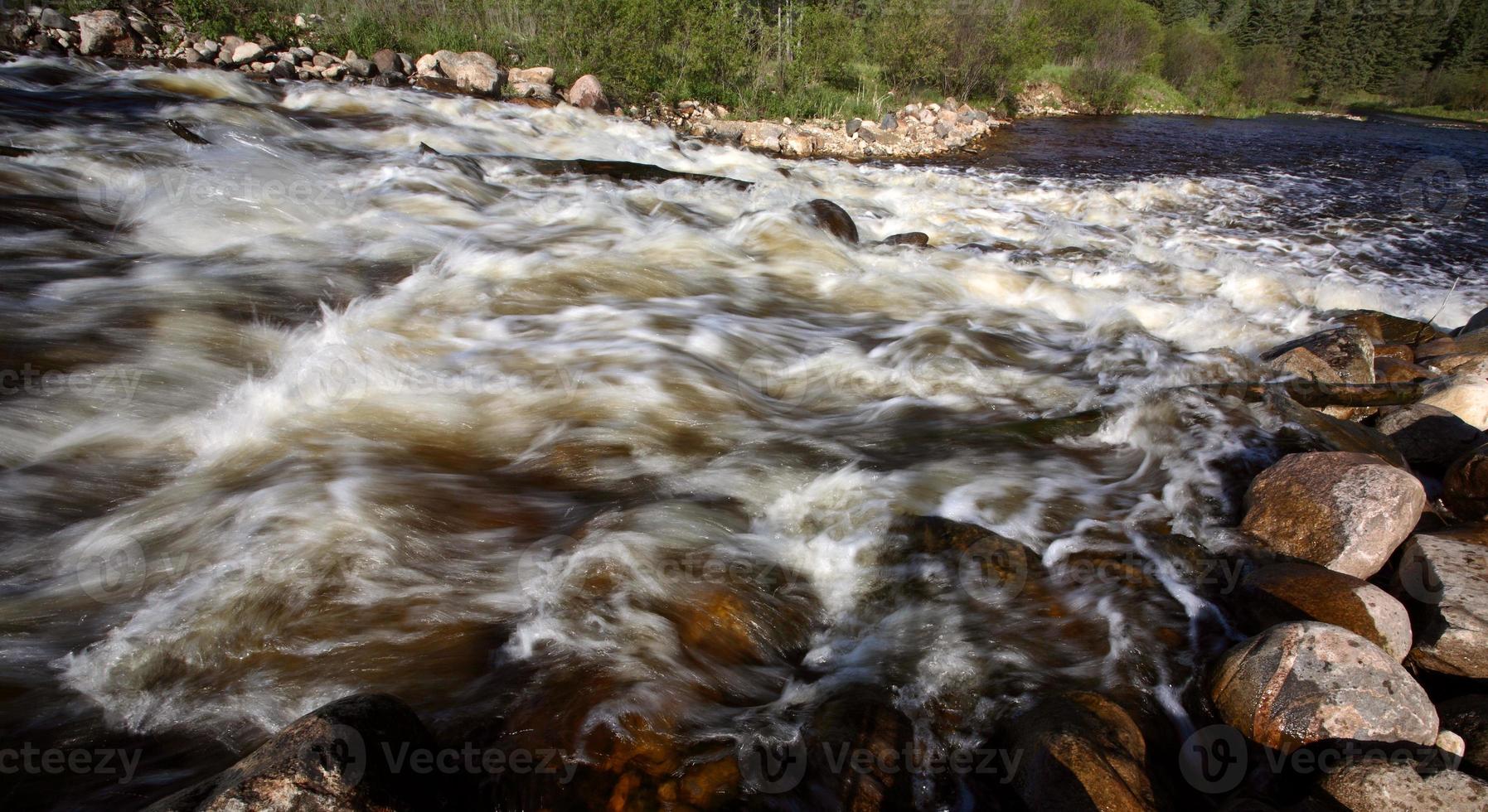 Peepaw River rapids in scenic Saskatchewan photo