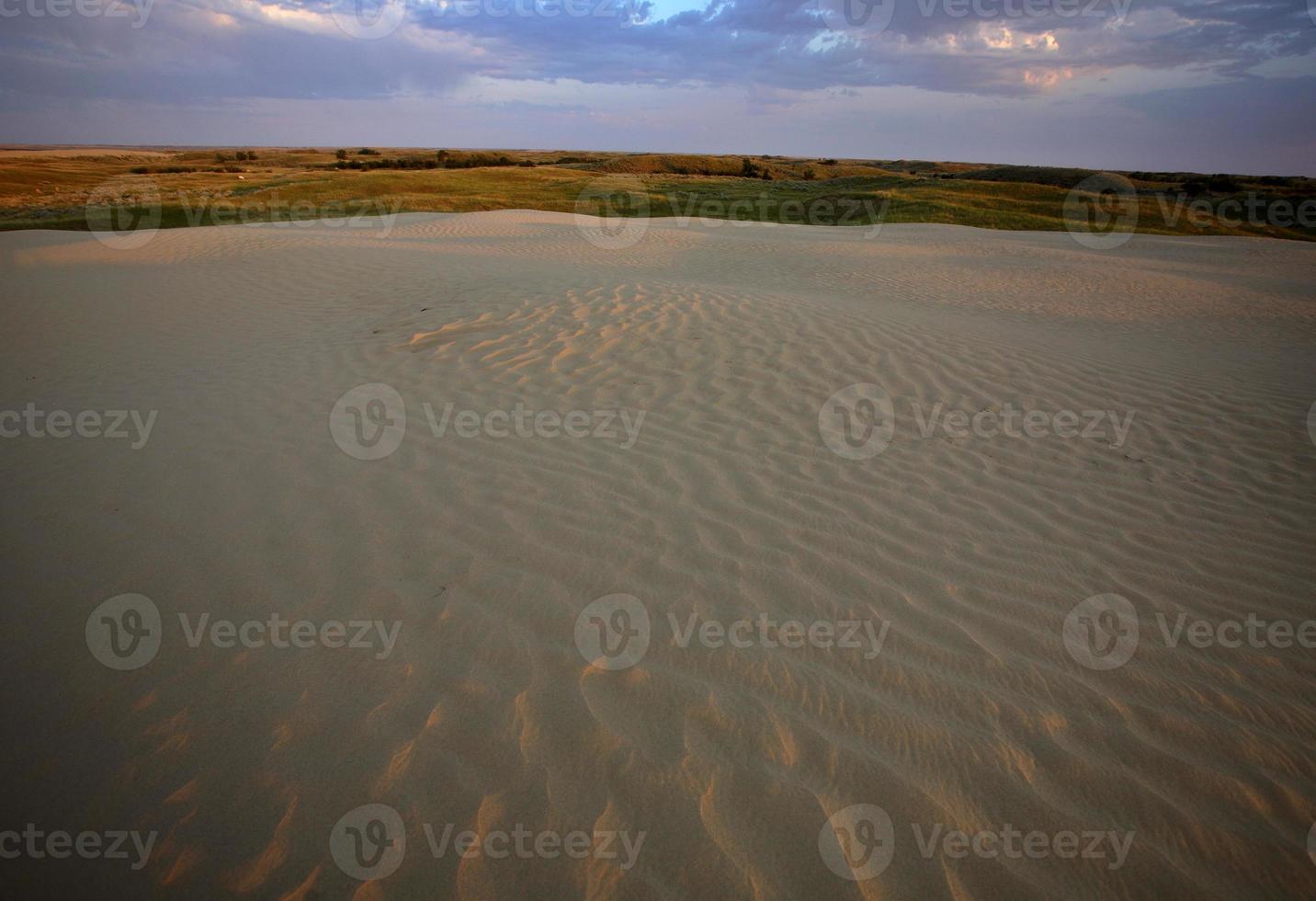 duna de arena en grandes colinas de arena en el pintoresco saskatchewan foto