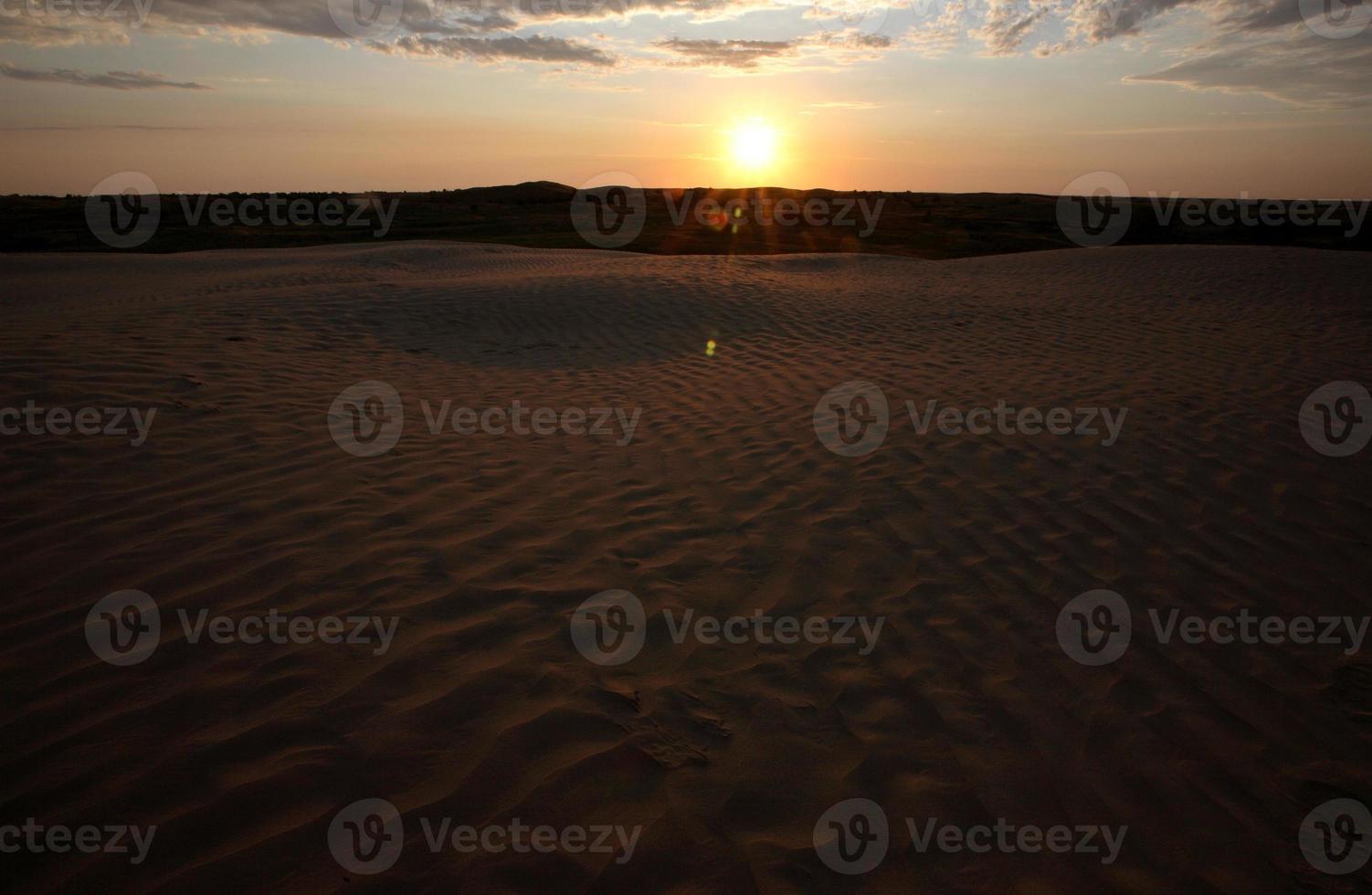 Sand dune at Great Sand Hills in scenic Saskatchewan photo