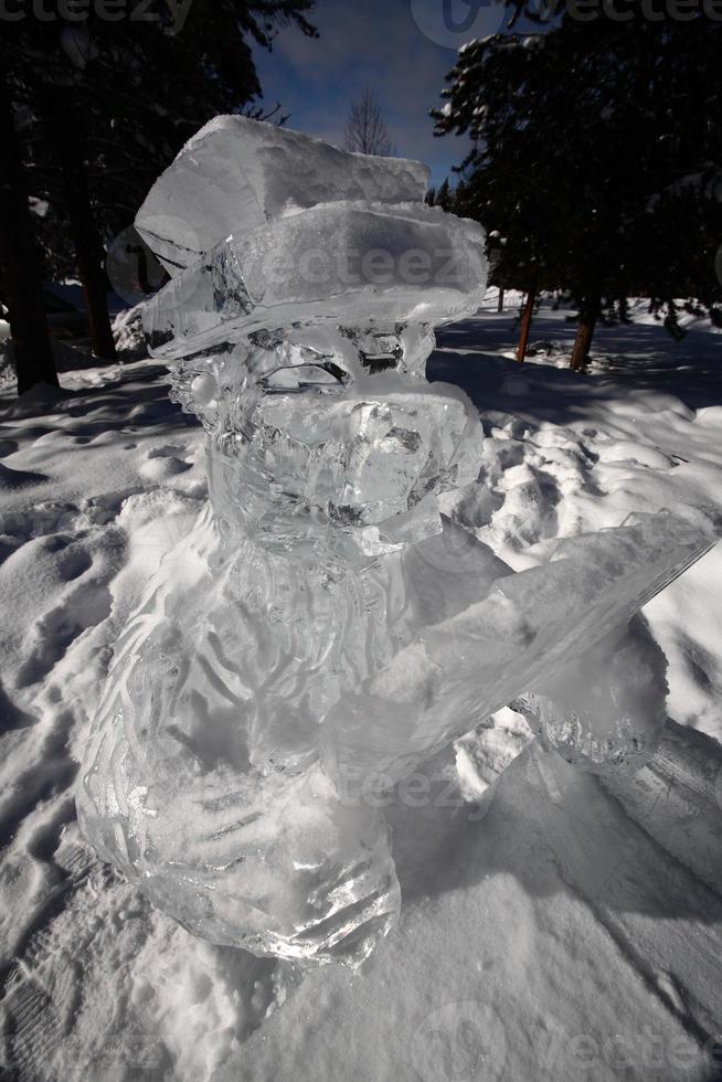 escultura de hielo en alberta foto