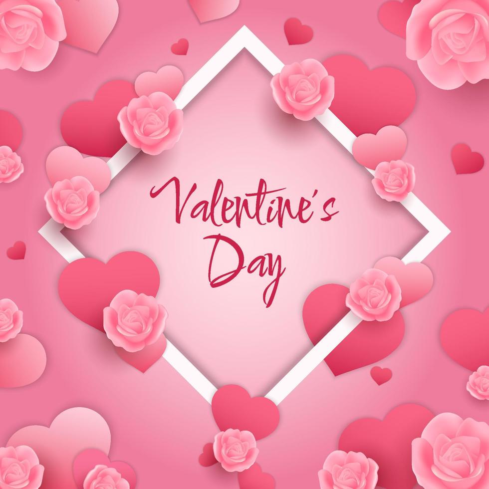 Valentine Day Background with Heart vector