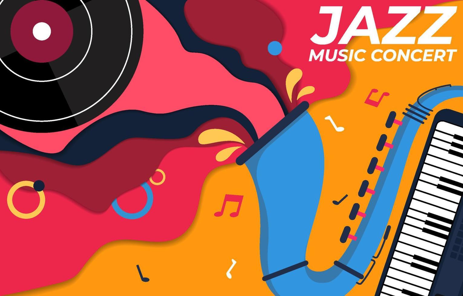 fondo de música jazz con saxofón vector