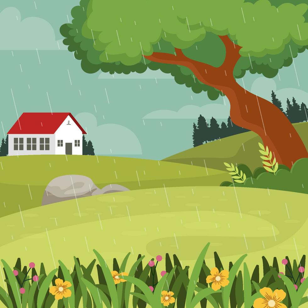 Spring Shower Background vector