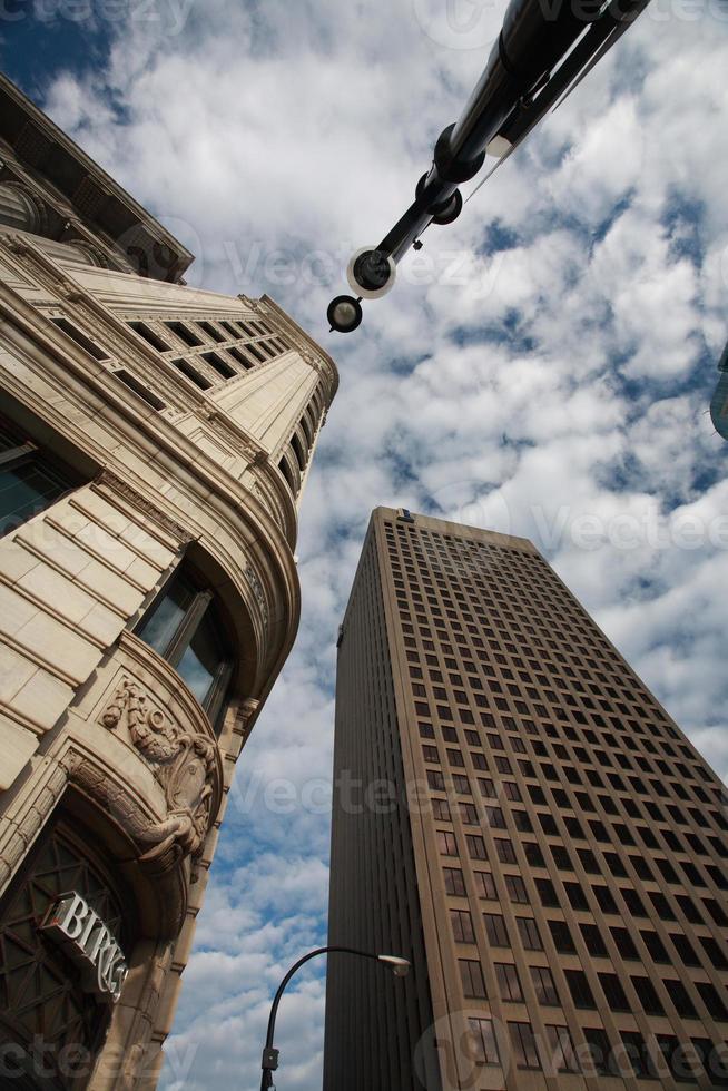 Old and new buildings in Downtown Winnipeg photo