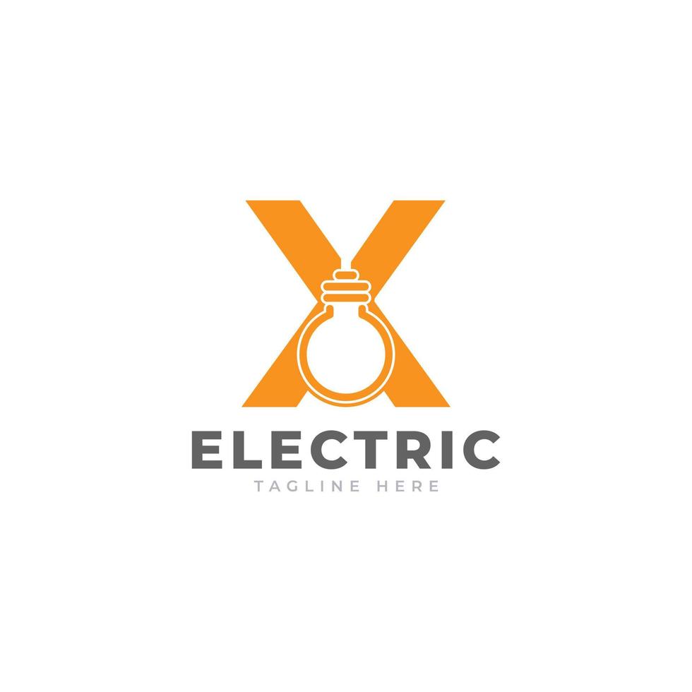 Modern Initial Letter X Smart Light Bulb Logo Design Vector Graphic Icon Template