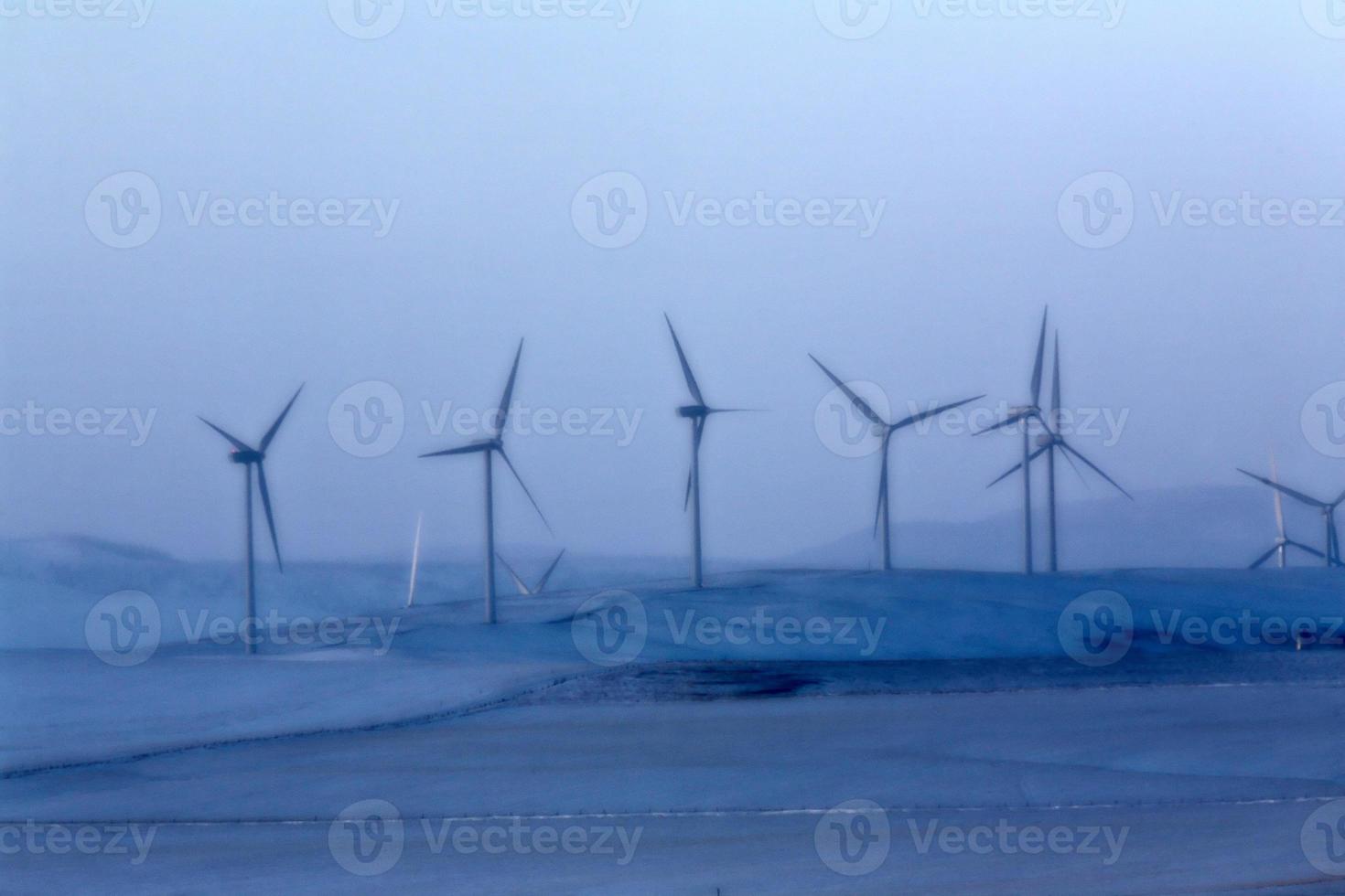 Wind farm near Pincher Creek Alberta photo