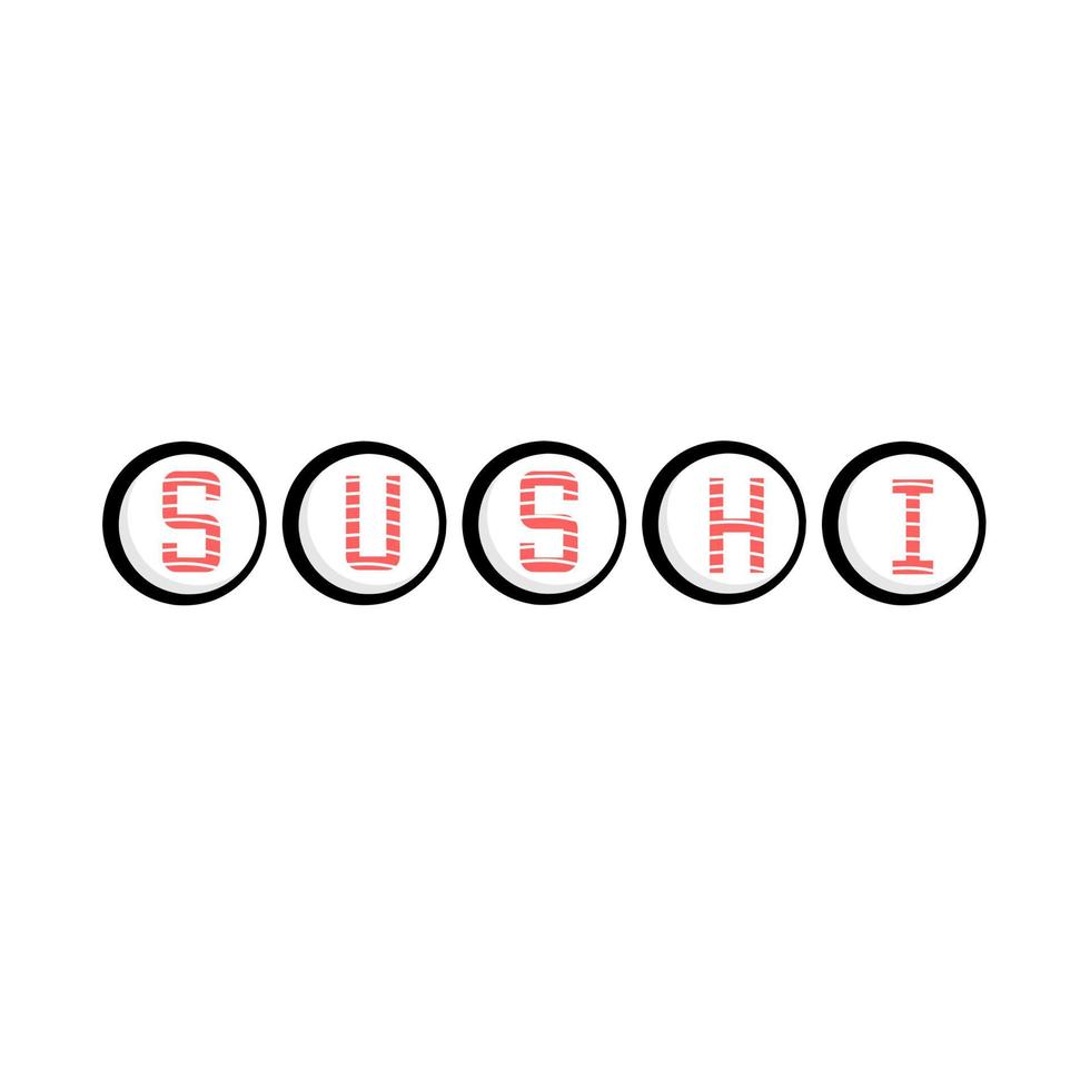 logo texto sushi vector