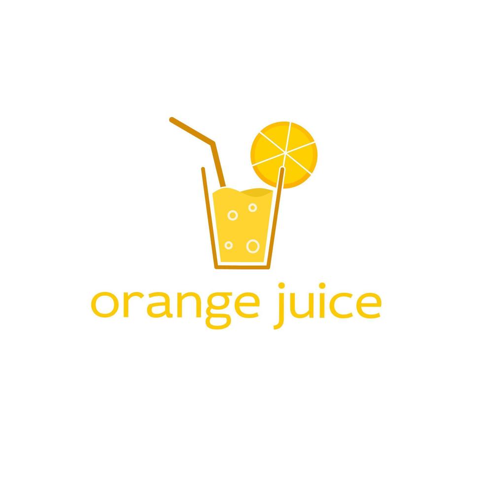 Template logo orange juice vector