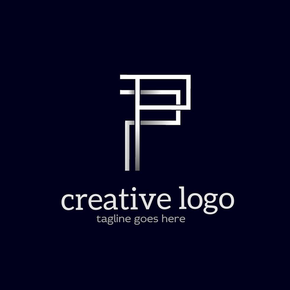 Logo monogram letters PP vector