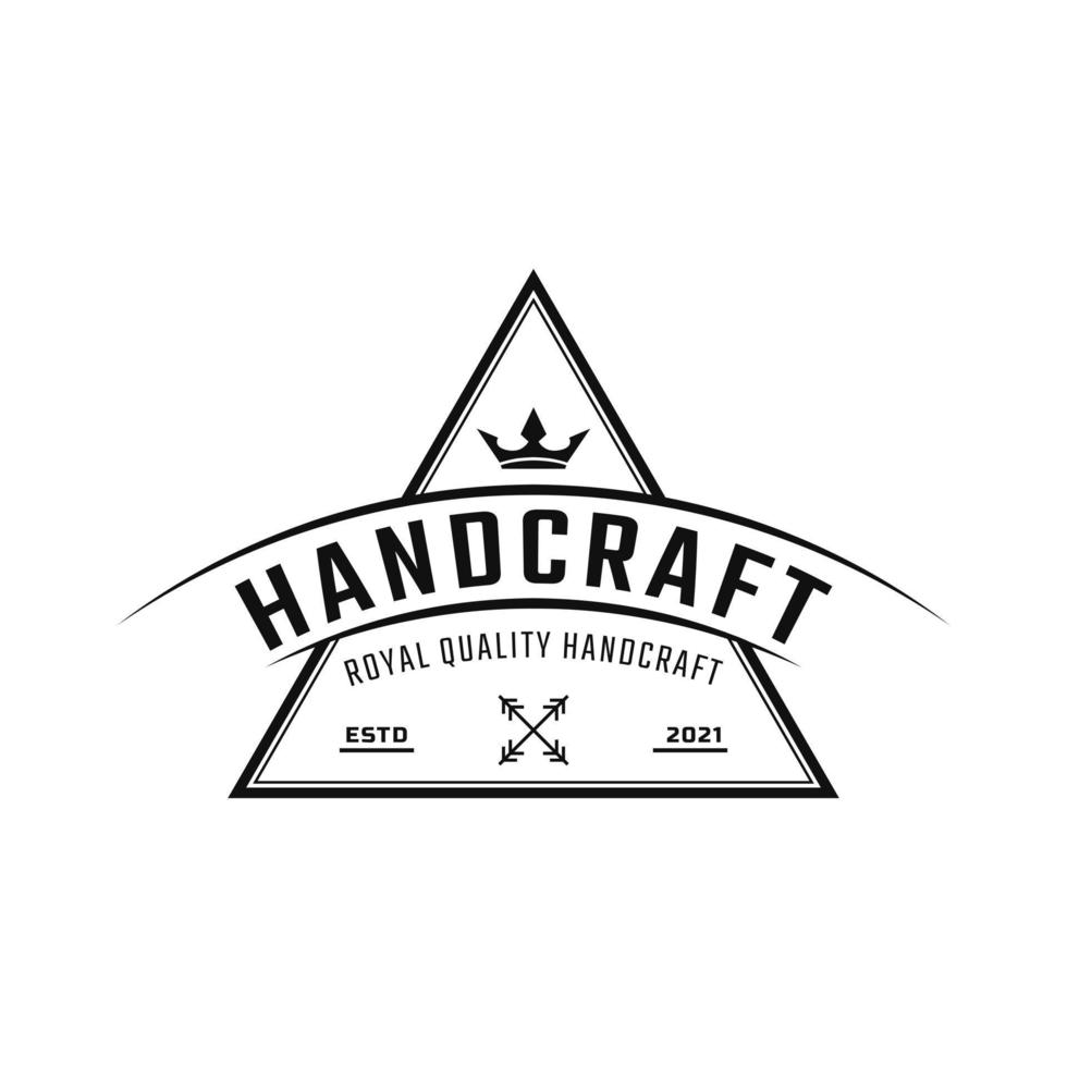 Classic Vintage Retro Label for Royal Quality Handcraft Badges Logo Design Inspiration vector