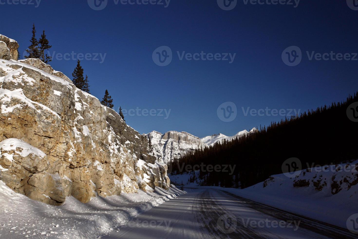 Rocky Mountains in winter photo