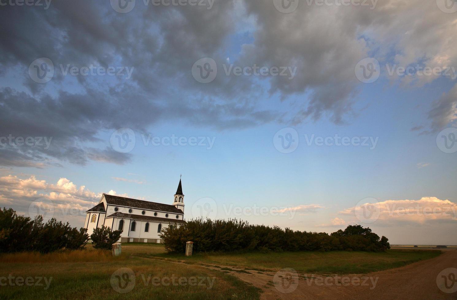 country church in scenic Saskatchewan photo