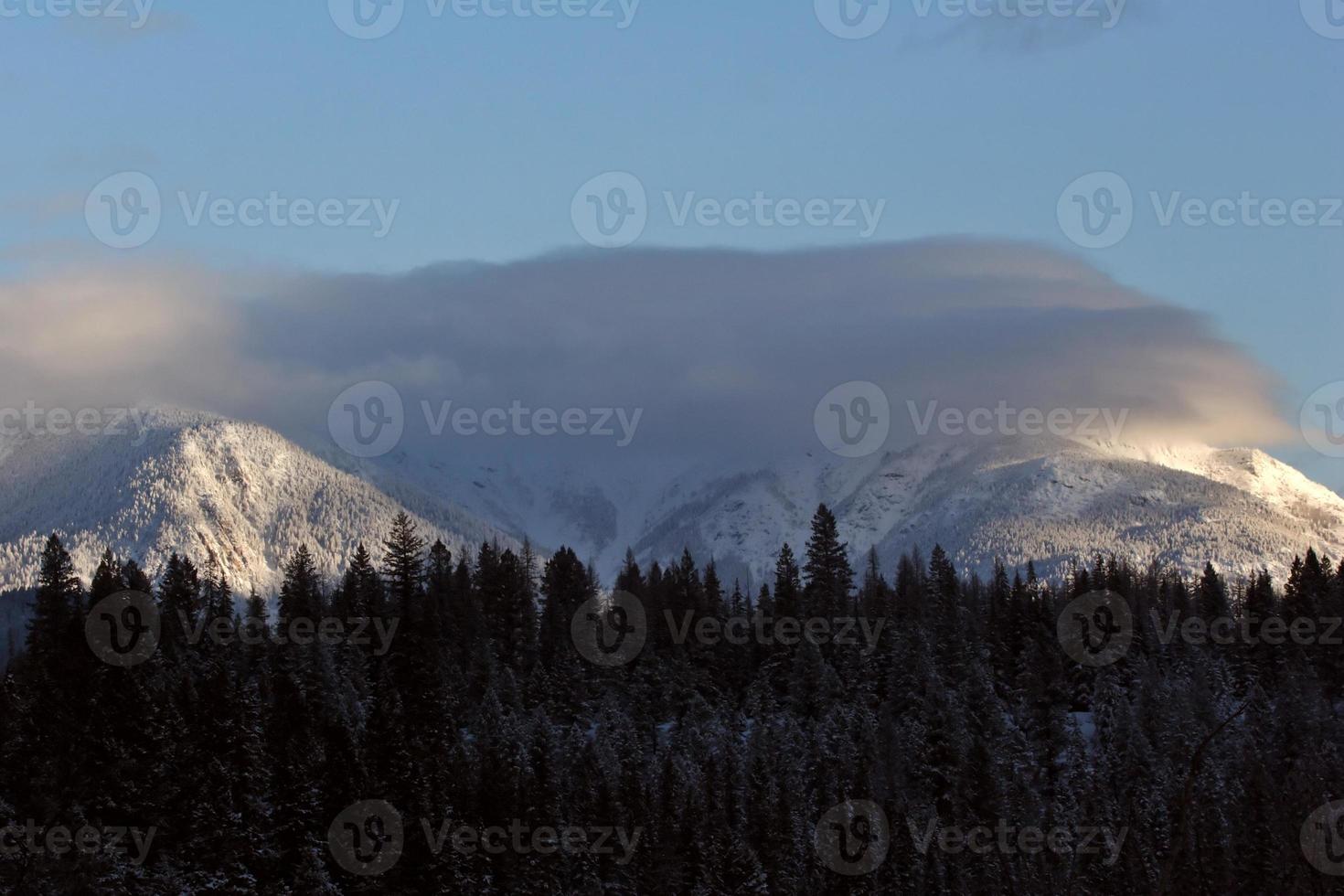 Rocky Mountains in winter photo