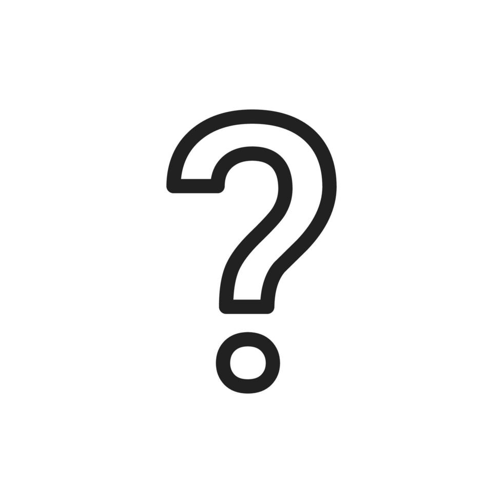 Outline question mark Icon vector