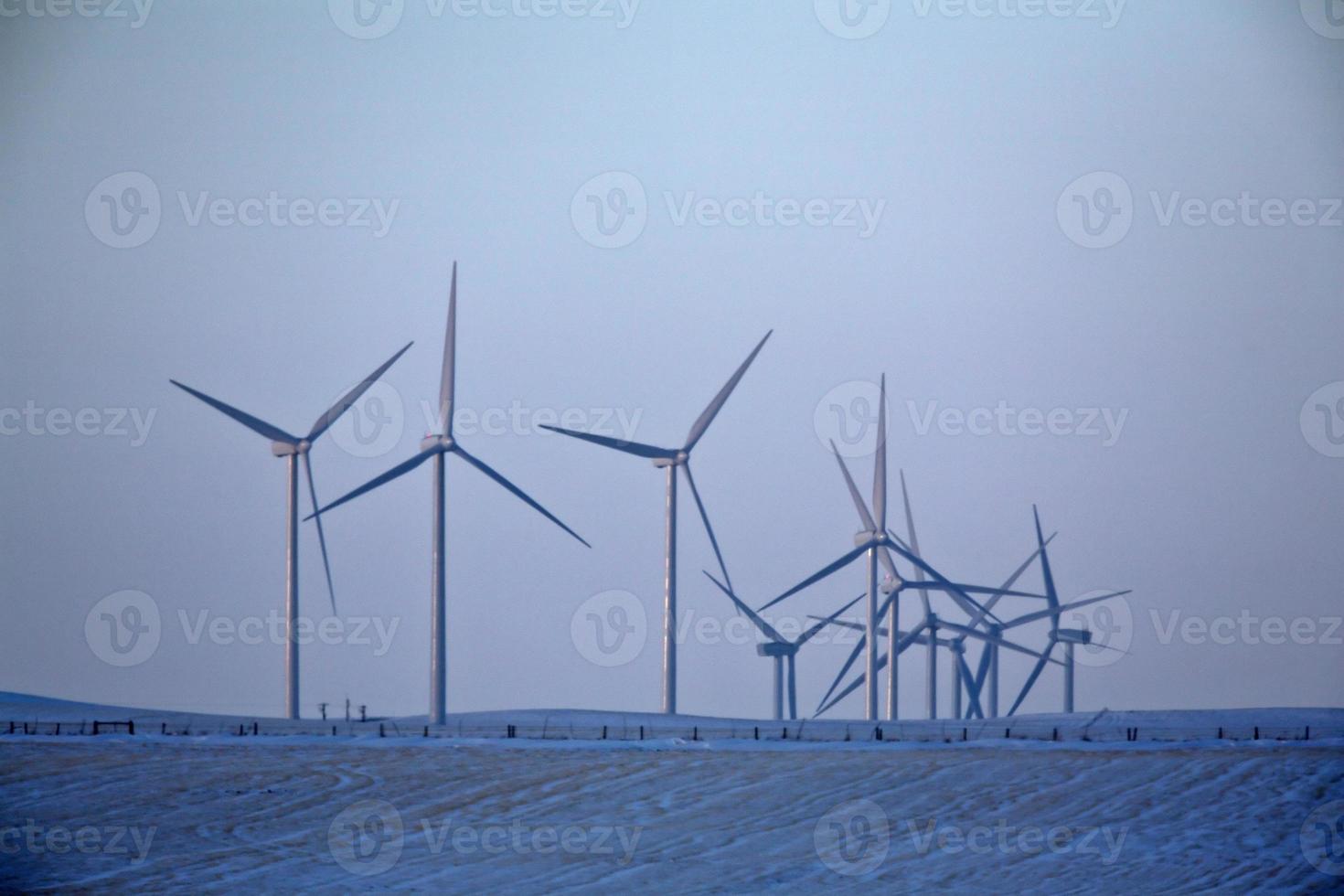 Wind farm near Pincher Creek Alberta photo