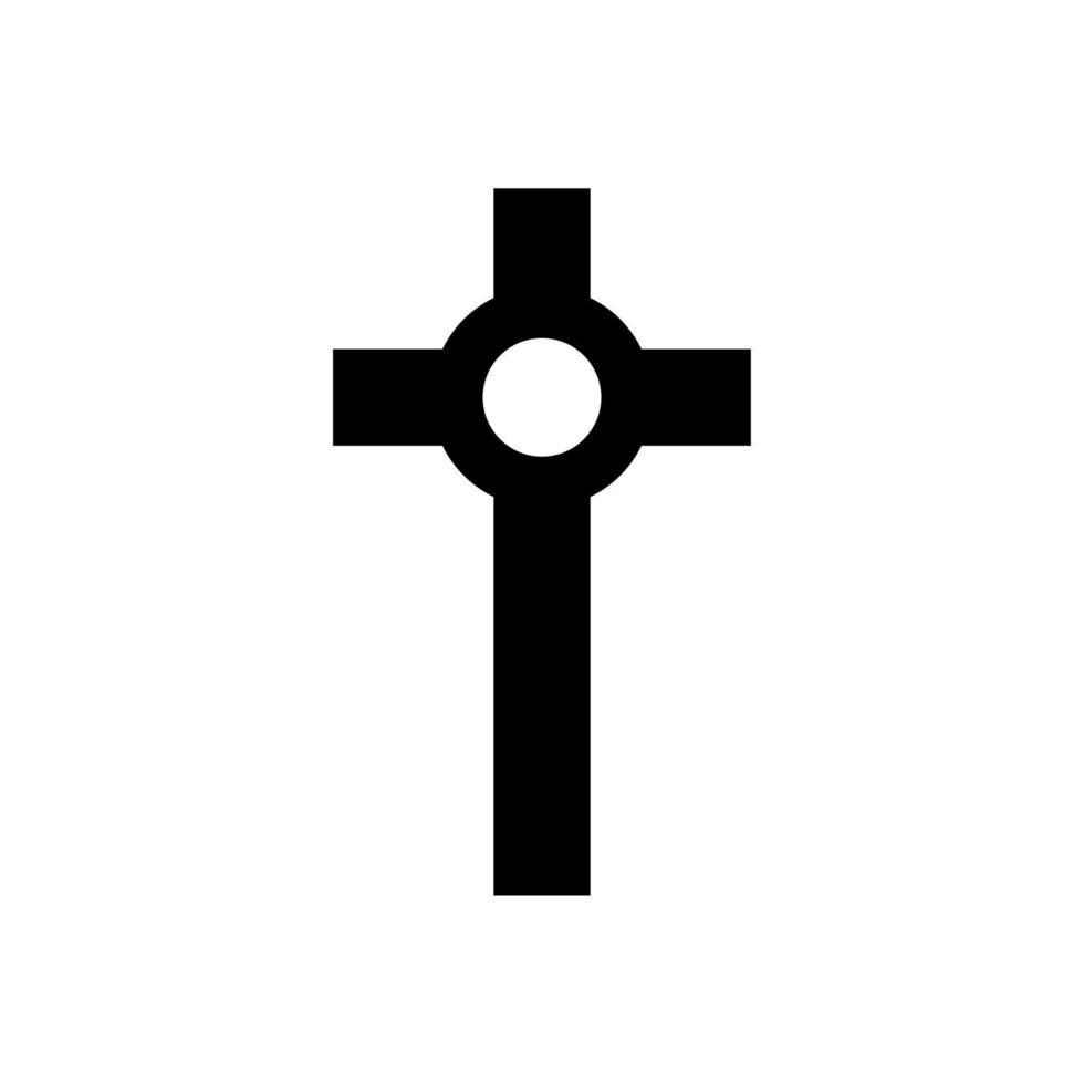 iconos cruzados cristianos en la ilustración de vector de fondo blanco. cruz símbolo de la crucifixión y la fe.