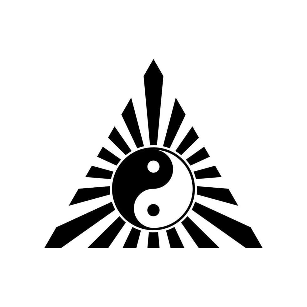 icono de yin y yang en un moderno estilo plano aislado en el fondo. símbolo de página de icono de yin y yang para el diseño de su sitio web logotipo de icono de yin y yang, vector