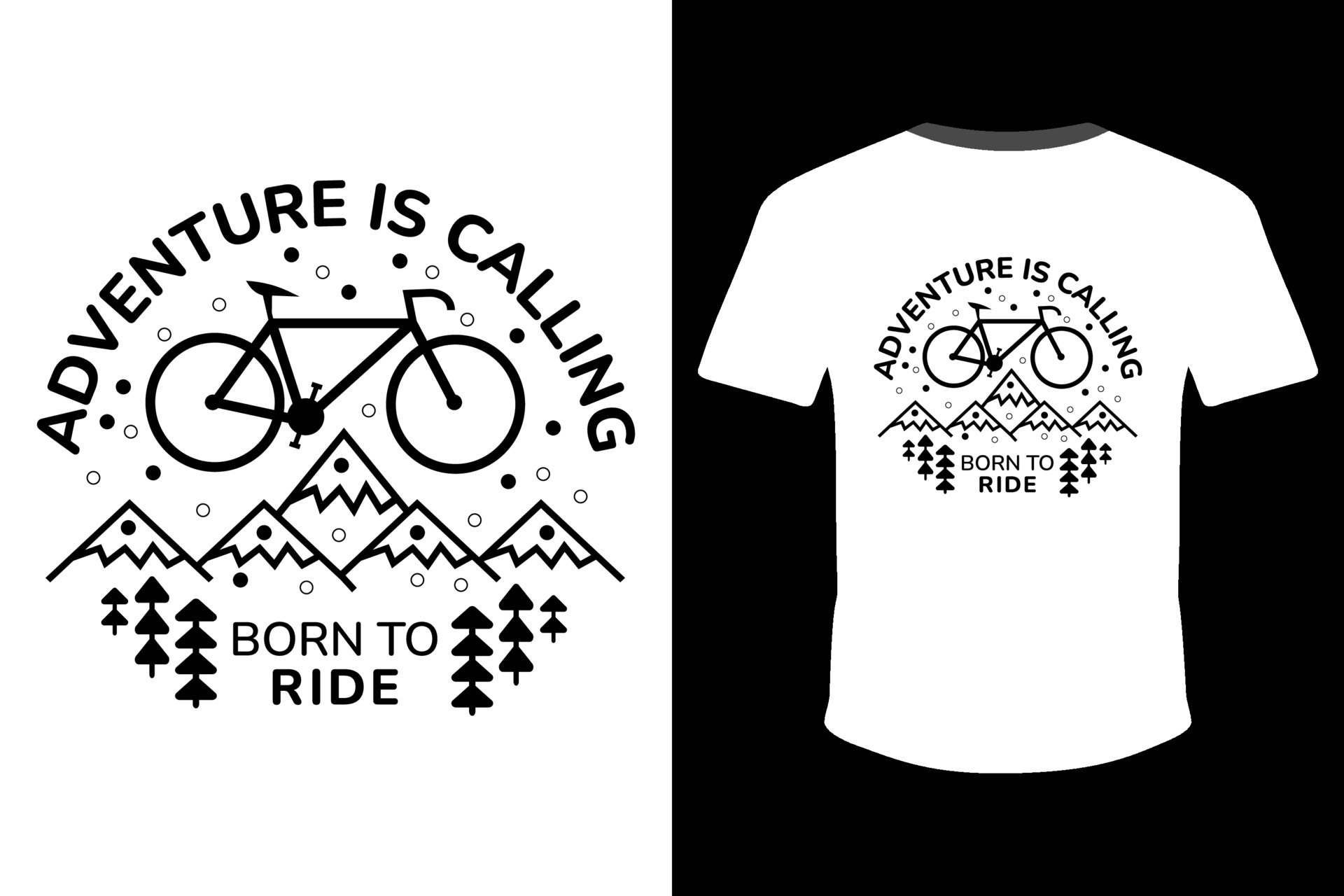 adventure-is-calling-mountain-bike-t-shirt-design-for-print-vector