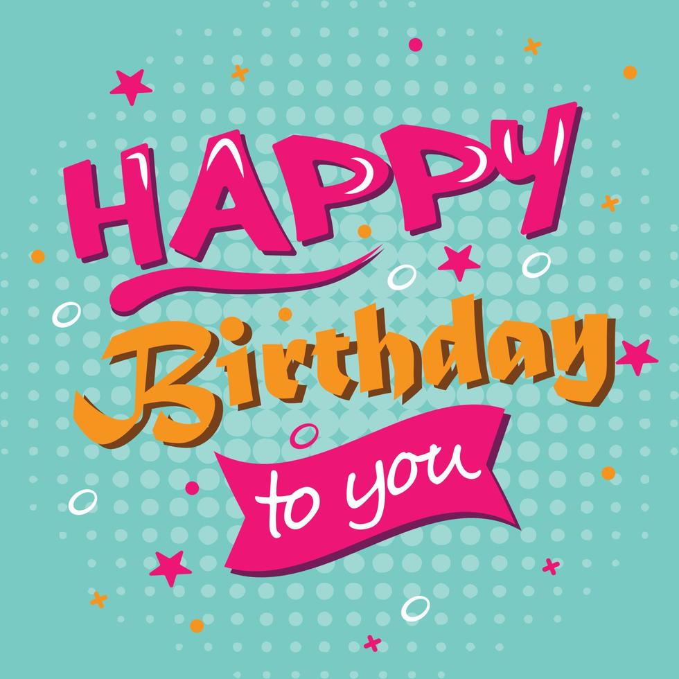 Stylist happy birthday background with colorful Vector