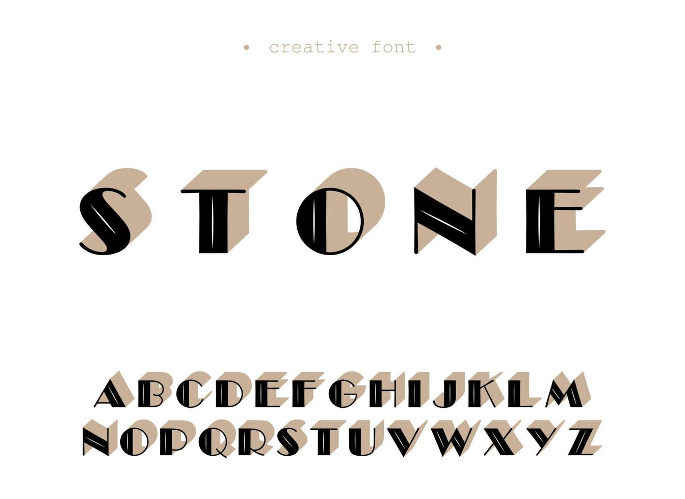 conjunto vectorial de símbolo de tipografía retro abstracto, colección de alfabeto mecanografiado latino, elemento de diseño de fuente gráfica creativa, plantilla de signo de texto de carta. vector