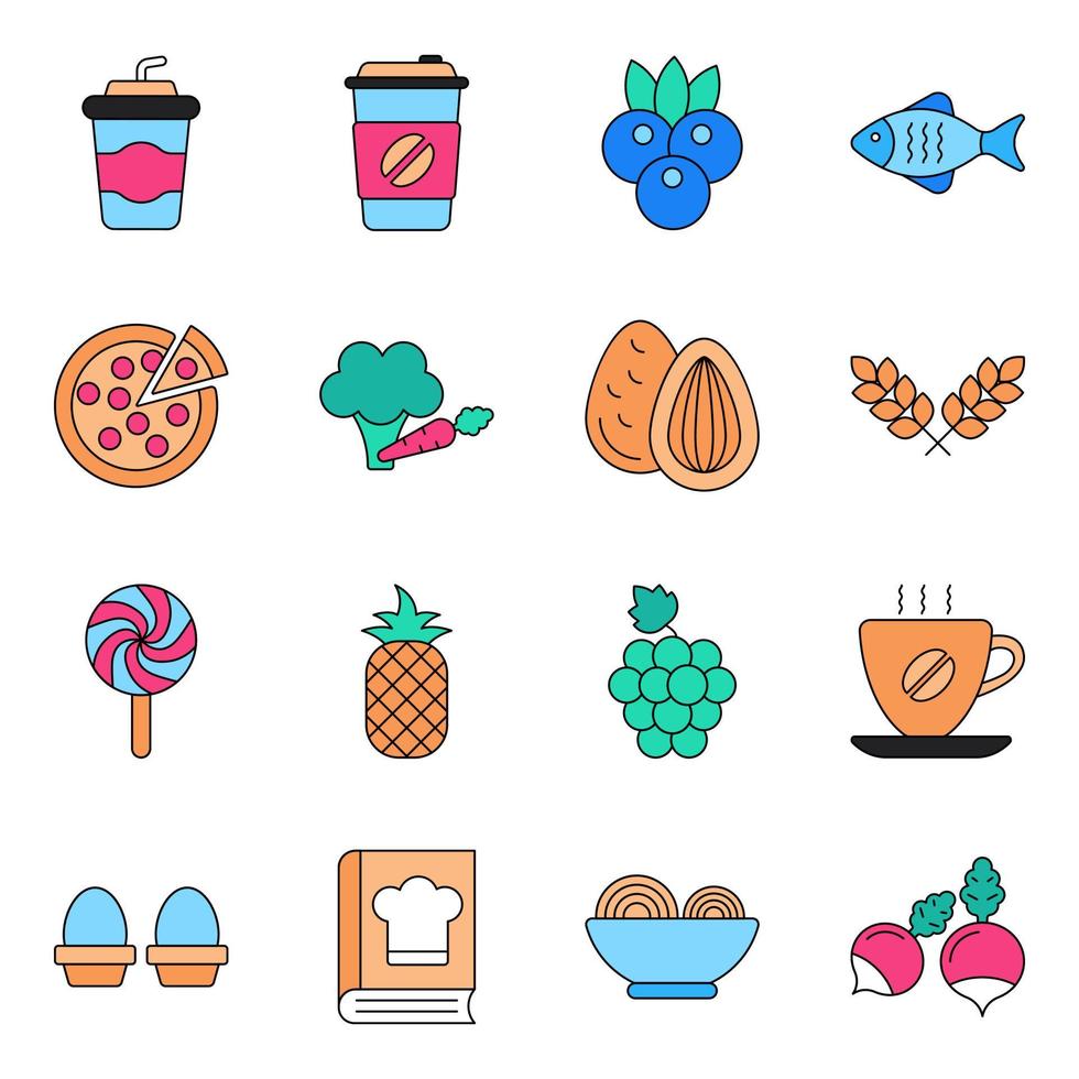 Pack of Food Icons vector