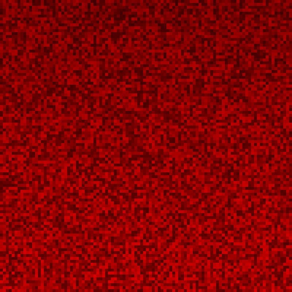 Red bright pixel abstract mosaic.  Virtual concept. Technology background. Vector illustration.