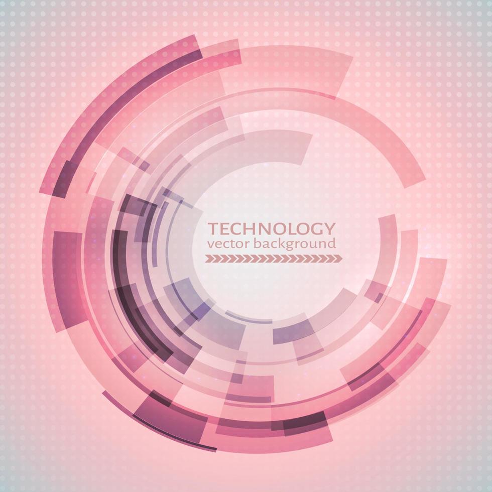 Pink and grey technology abstract circle background. Easy to edit design template for your projects. Vector illustration.