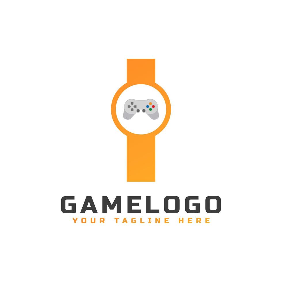 Initial Letter I with Game Console Icon and Pixel for Gaming Logo Concept. Usable for Business, Technology and Game Startup Application  Logos. vector