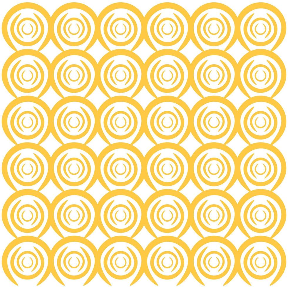 Yellow geometric pattern vector. Seamless pattern with rounded shapes. vector