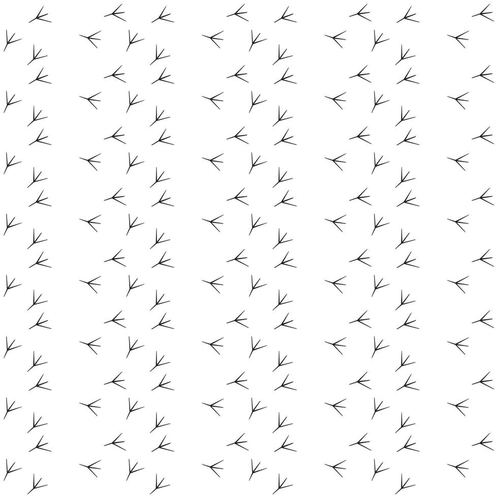 Seamless pattern background traces of birds. Black and white vector. art vector