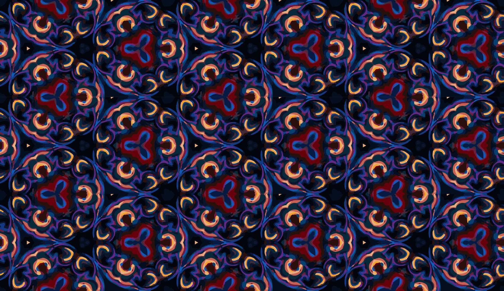 Blue, red and yellow color seamless pattern texture and template. Multicolored. Colorful ornamental graphic design. vector