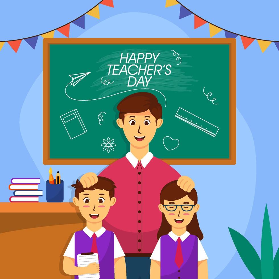 Happy Teacher's Day Concept vector