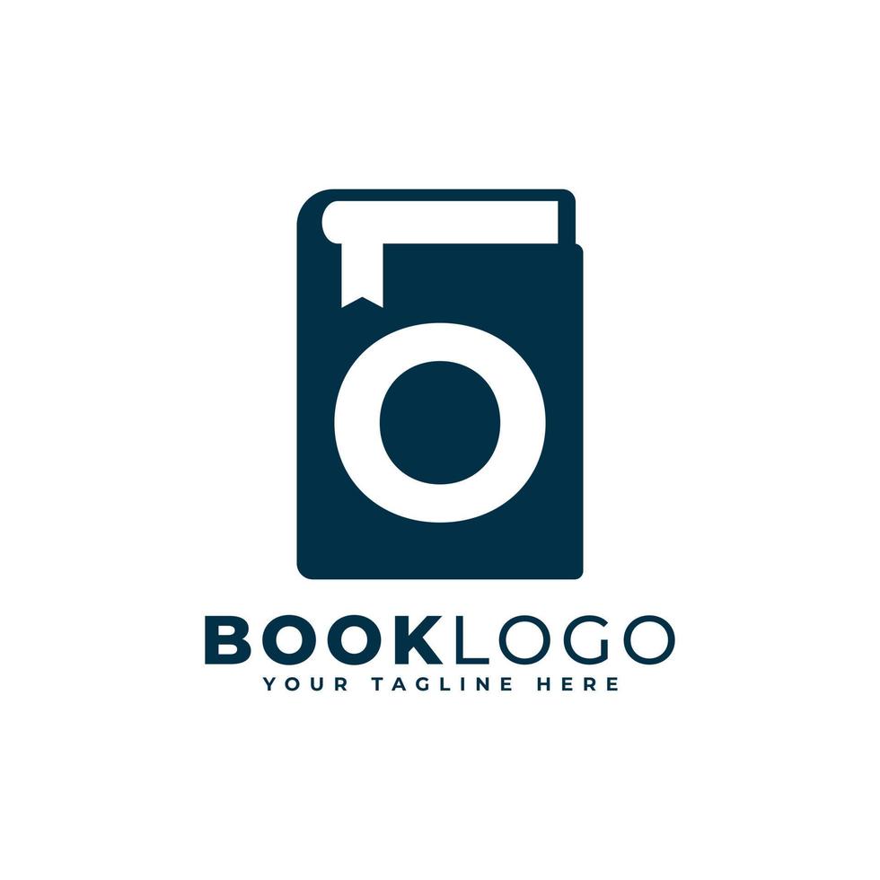 Letter Initial O Book Logo Design. Usable for Education, Business and Building Logos. Flat Vector Logo Design Ideas Template Element