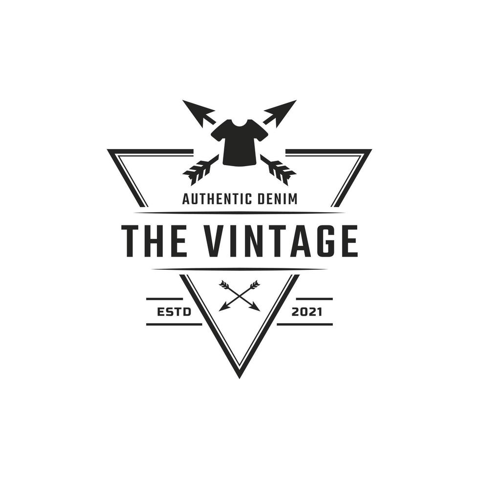 Classic Vintage Retro Label Badge for Clothing Apparel Logo Emblem Design Template Element vector