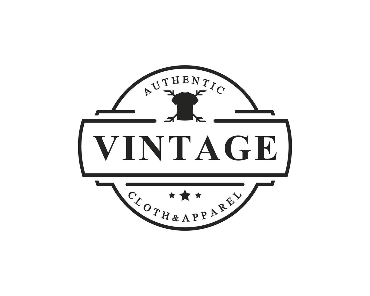 Vintage Retro Badge for Clothing Apparel Logo Emblem Design Inspiration vector