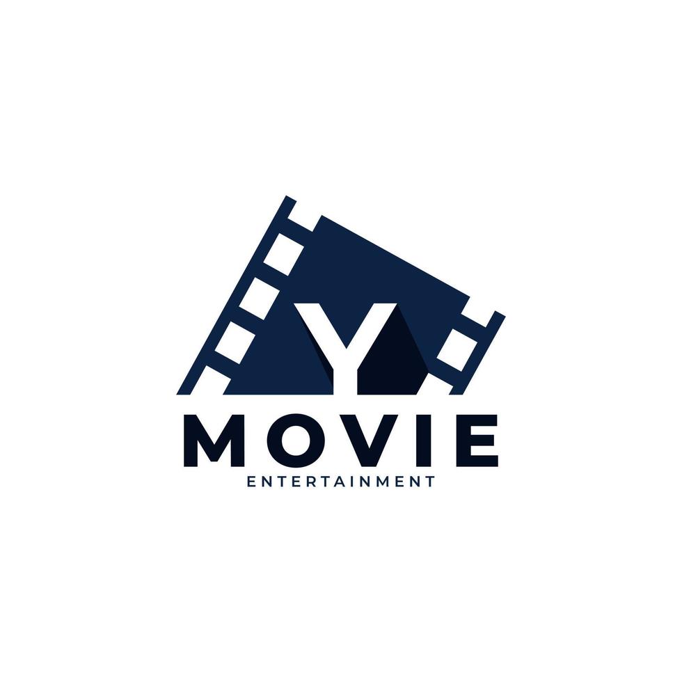 Film Logo. Initial Letter Y Movie Logo Design Template Element. Eps10 Vector