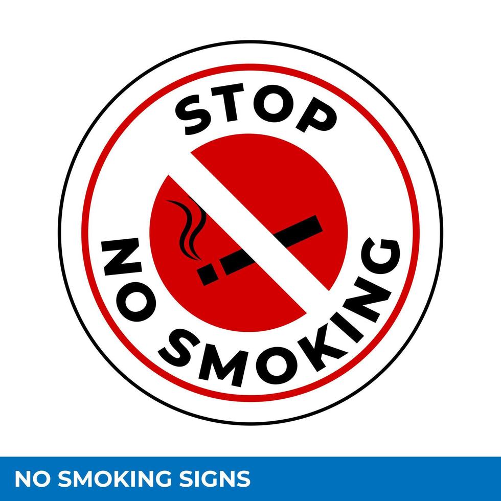 Warning No Smoking Area Signs In Vector, Easy To Use And Print Design Templates vector