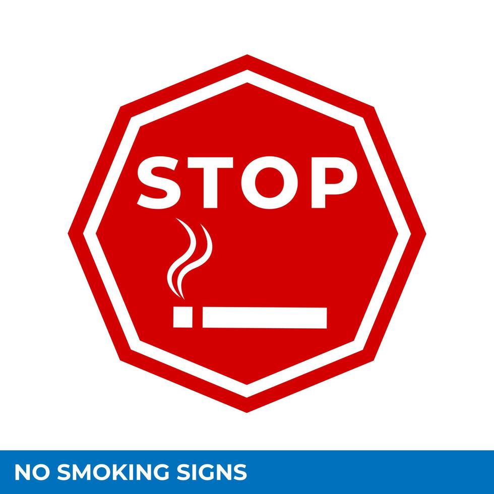 Warning No Smoking Area Signs In Vector, Easy To Use And Print Design Templates vector