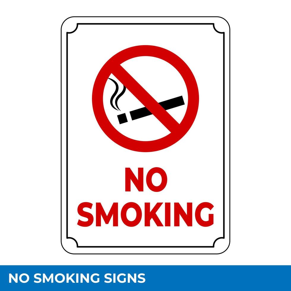 Warning No Smoking Area Signs In Vector, Easy To Use And Print Design Templates vector