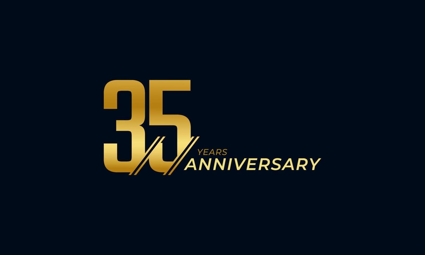 35 Year Anniversary Celebration Vector. Happy Anniversary Greeting Celebrates Template Design Illustration vector