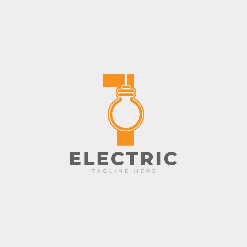 Modern Number 1 Smart Light Bulb Logo Design Vector Graphic Icon Template