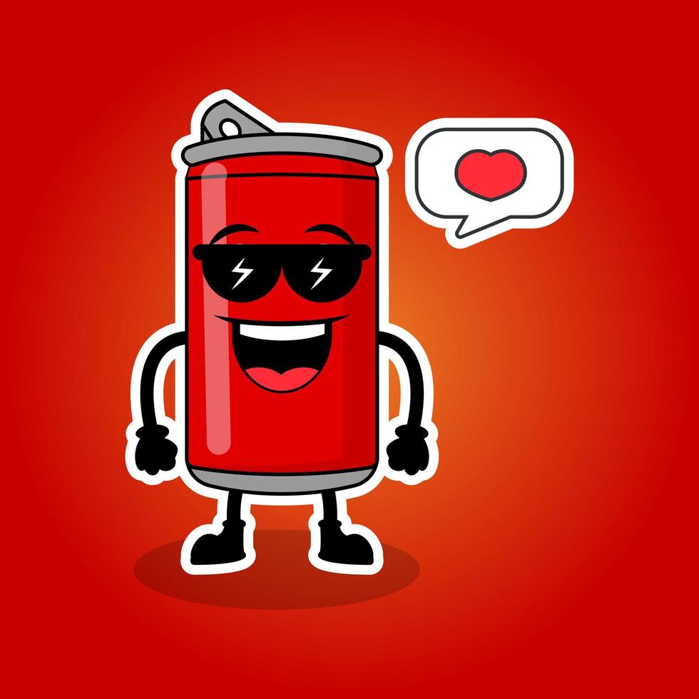 Illustration Vector Graphic Of Cute Fizzy Mascot Soft drinks, Design Suitable For Mascot Drinks