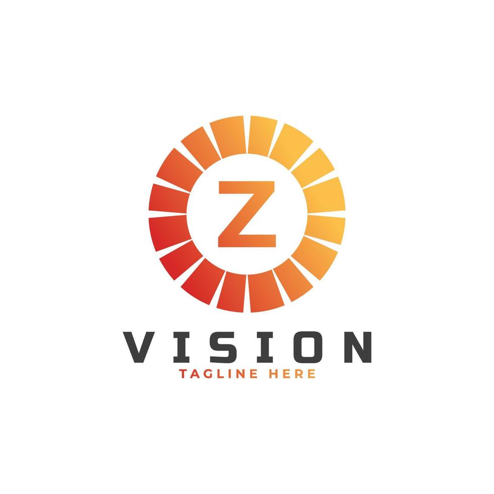 vision Initial Letter Z Logo Design Template Element 6256846 Vector Art