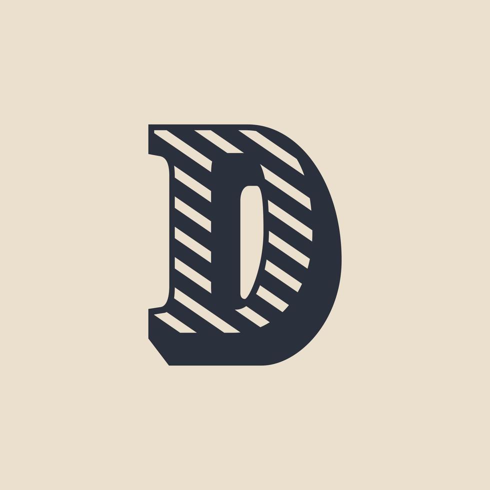 Letter D Retro Vintage Hipster Vector Logo Design Template Inspiration ...