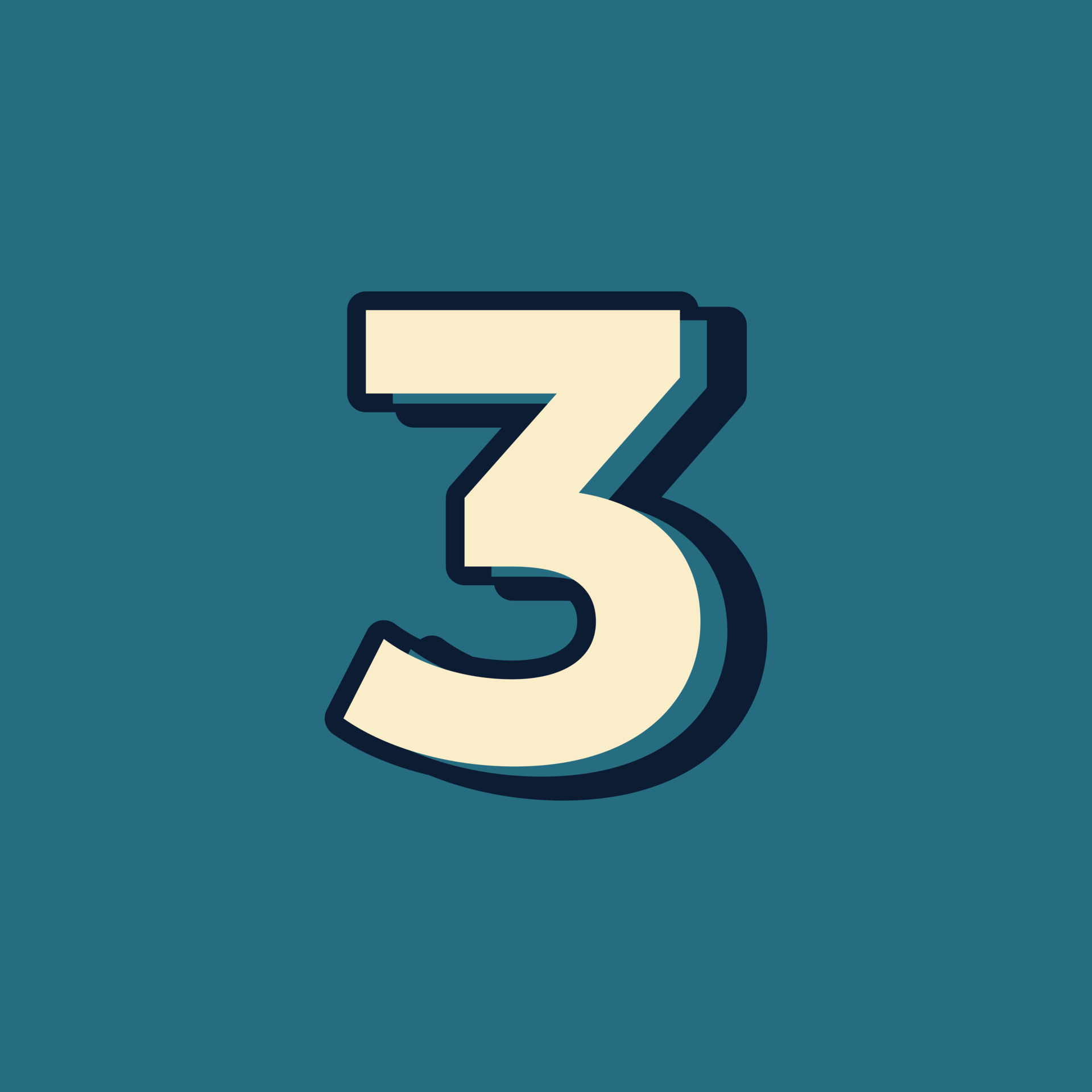 Number 3 Template