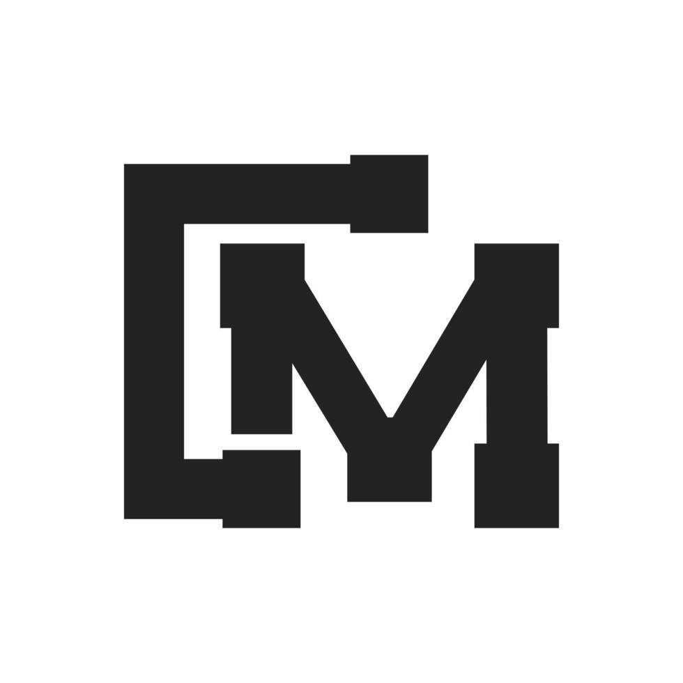 diseño de ilustración de plantilla de logotipo de arquitectura y servicio de construcción de letra m vector